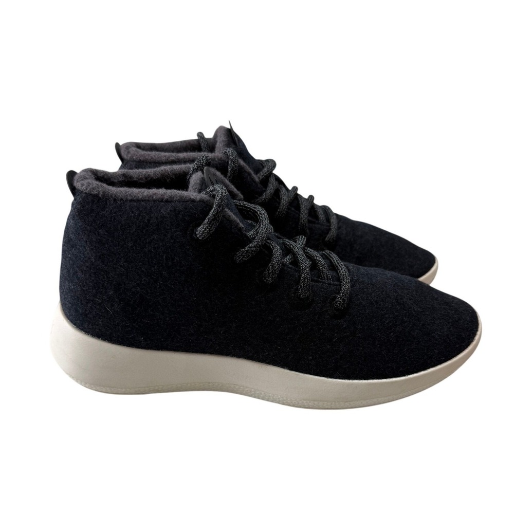 Allbirds Wool Runner-up Mizzle Black Cream Mid Top Sneakers Womens 9 WRUMW9 NEW